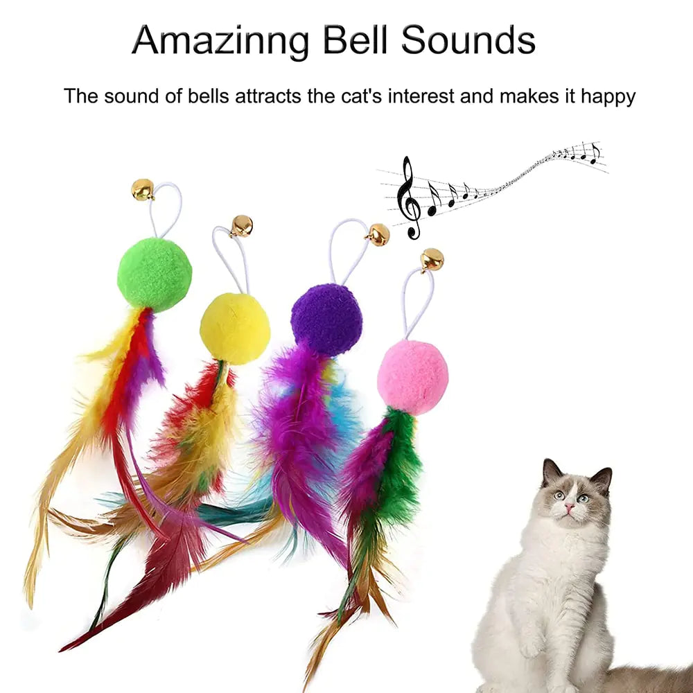 Retractable Cat Feather Toy
