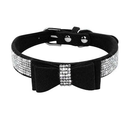 Pet Collars Adjustable Leather Bowknot