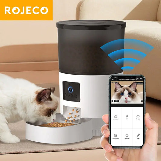 Watch & Feed: The WIFI Camera-Equipped Automatic Cat Feeder for Peace of Mind!