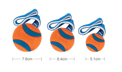 Chuckit - Super Drawstring Ball Dog Toy Resistant To Biting Teeth Small Medium And Large Dogs