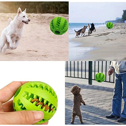 Chew & Chase: Engage Your Pup with Our Treat-Dispensing Rubber Ball