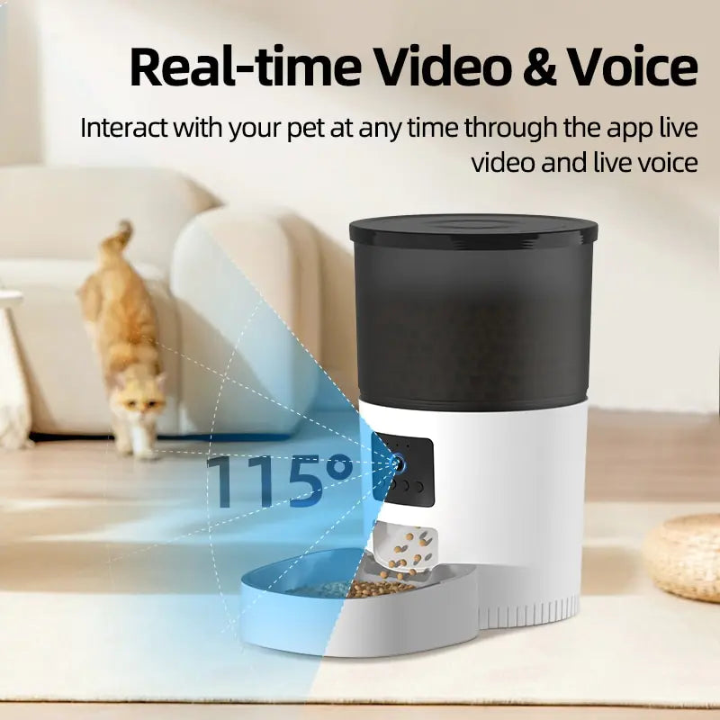 Watch & Feed: The WIFI Camera-Equipped Automatic Cat Feeder for Peace of Mind!