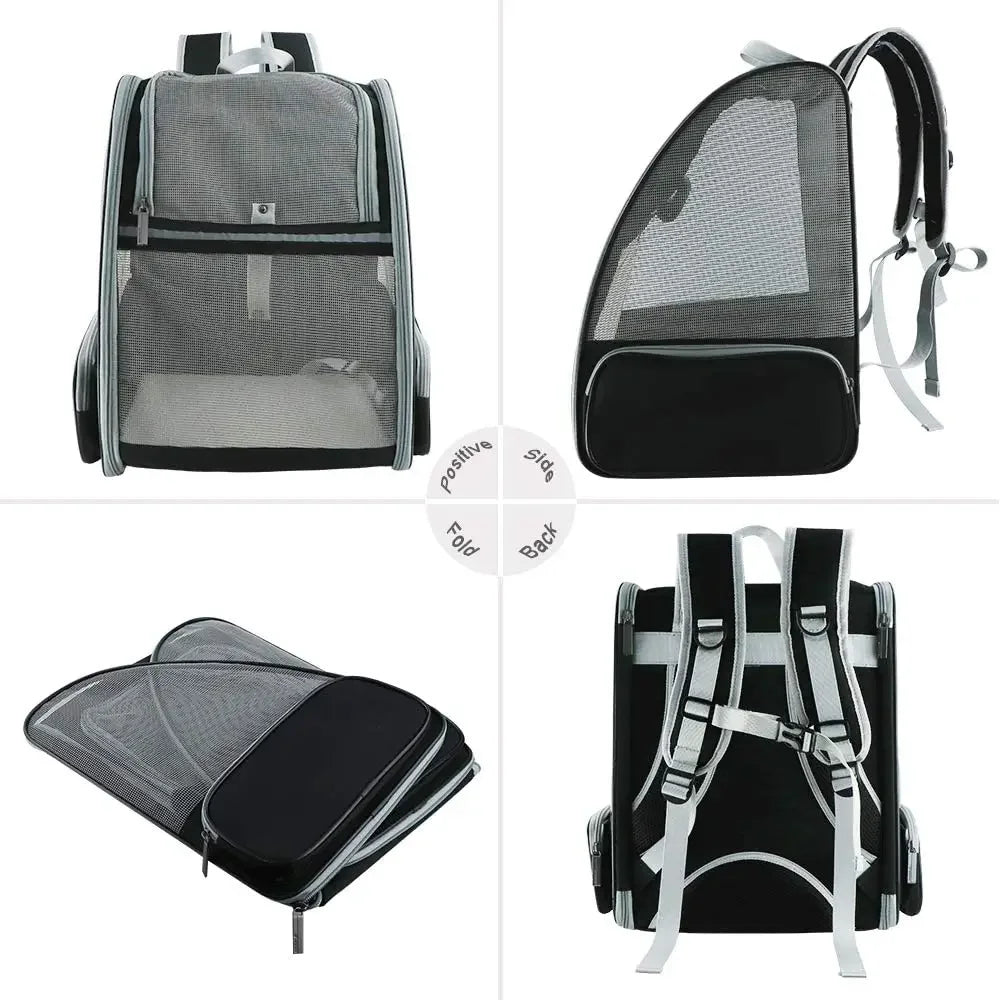 Pet Carrier Bag Breathable Foldable Portable Cat Backpack.