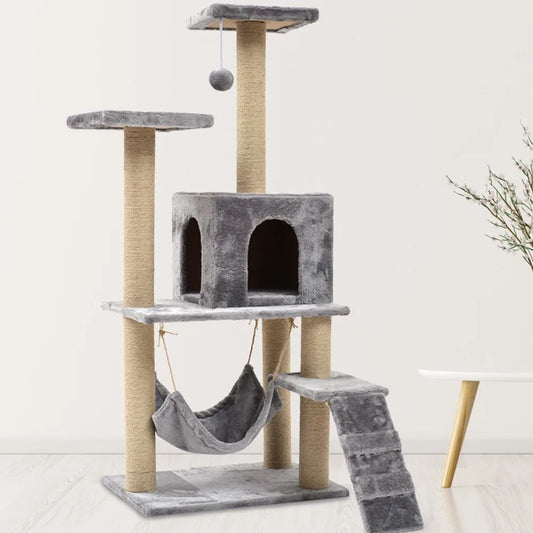 Sky Climber: 55-Inch Cat Tree for Ultimate Feline Fun and Comfort