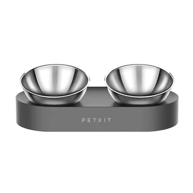 Pet Kit Stainless Steel Pet Adjustable Double Feeder Bowls