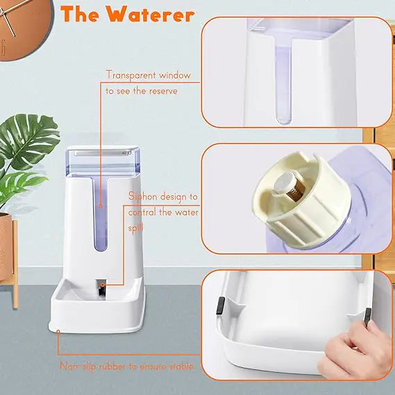 Hydrate & Nourish: The Large Automatic Food and Water Dispensers for Pets!