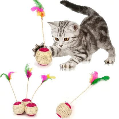 Purrfect Play: Cat Scratching Ball Toy for Endless Feline Fun!